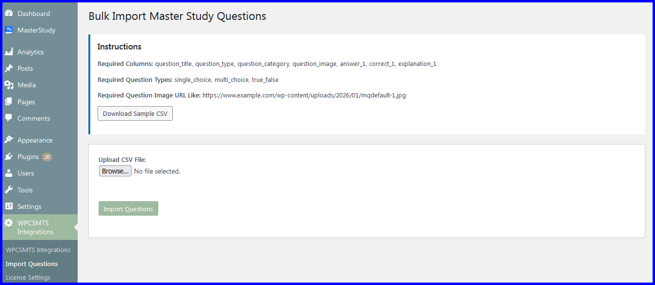 Bulk Import Questions for Master Study - Image 3