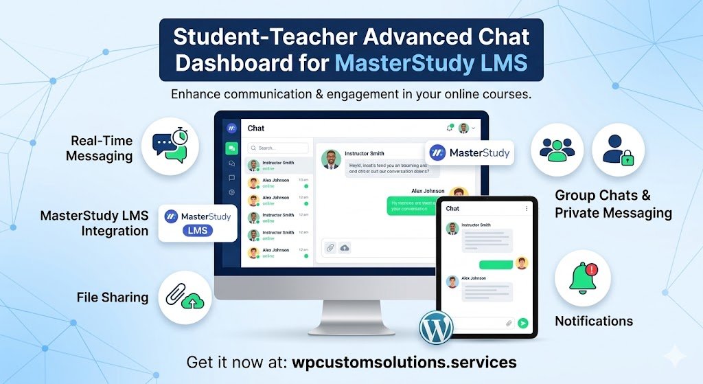 Student-Teacher Advanced Chat Dashboard for MasterStudy LMS