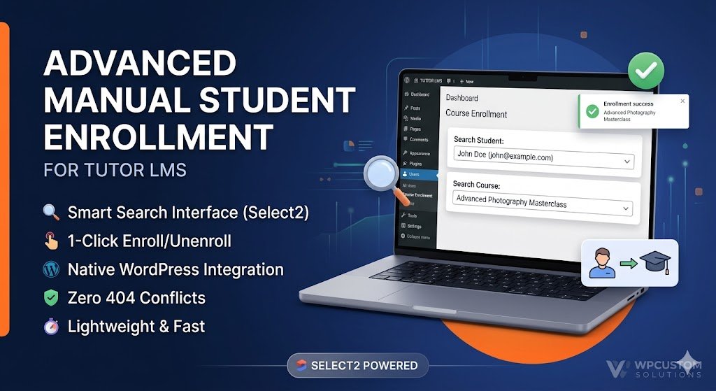 Enroll & Unenroll Manager for Tutor LMS